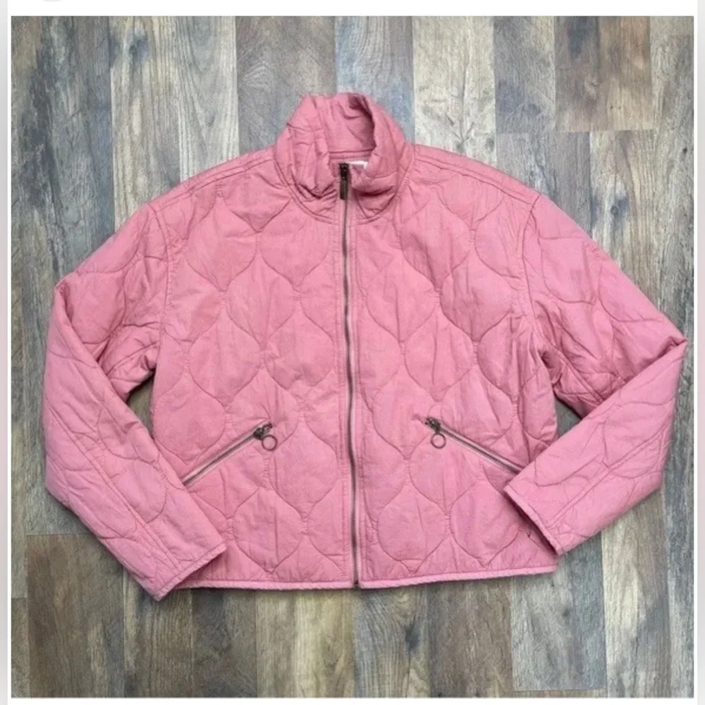 Lucky Brand Pink Quilted Carry On Jacket - Large NWT - Picture 8 of 8